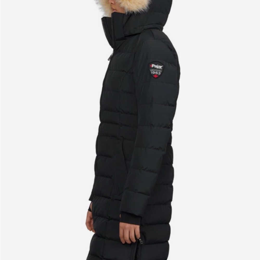 Pajar Black Long Puffer Coat - Picture 10 of 11